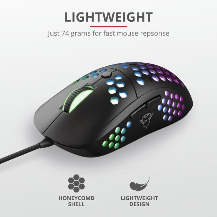 Мишка Trust GXT 960 Graphin Ultra-lightweight RGB USB Black (23758) зображення 9