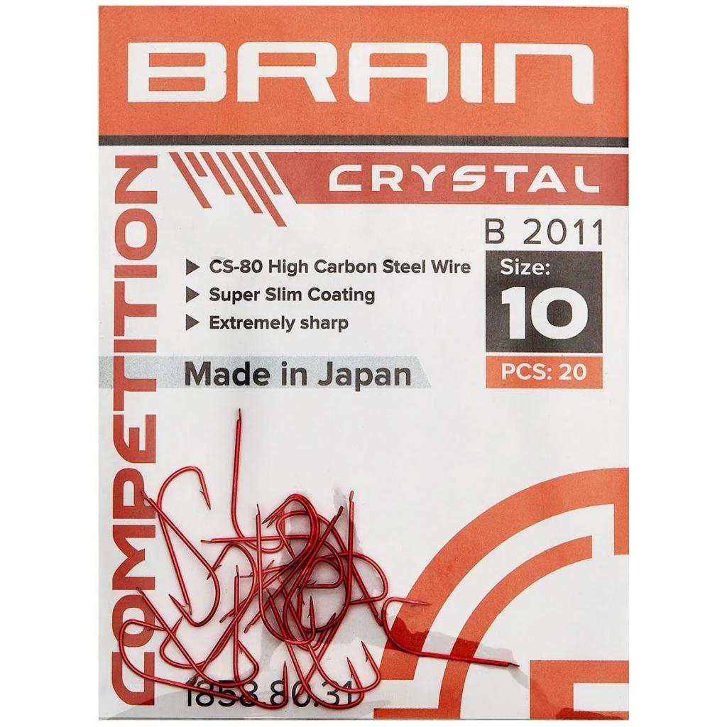 Крючок Brain fishing Crystal B2011 10 (20 шт/уп) Red (1858.80.31) изображение 2