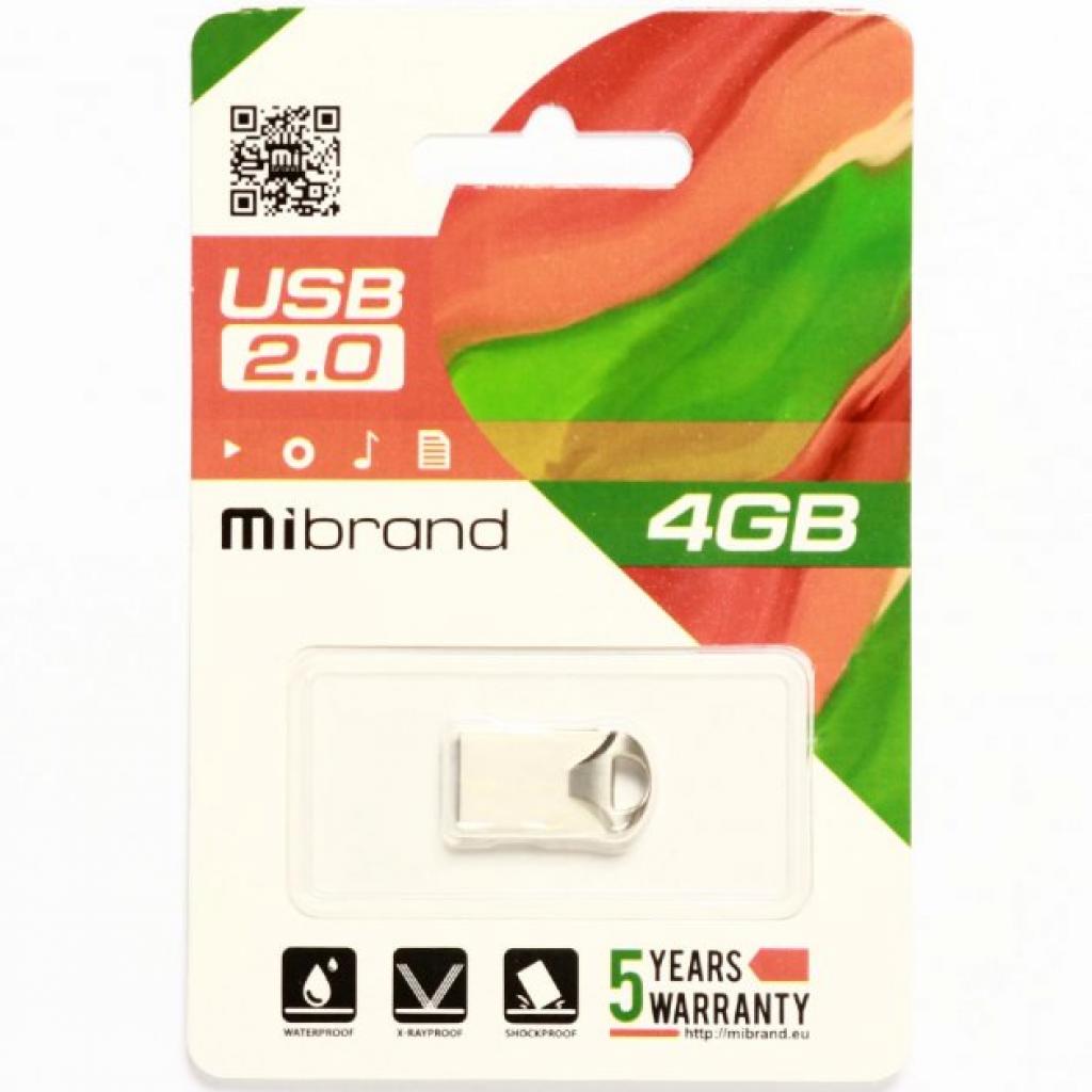 USB флеш накопитель Mibrand 4GB Hawk Black USB 2.0 (MI2.0/HA4M1B) изображение 2