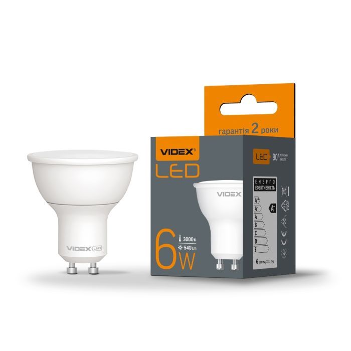 Лампочка Videx MR16e 6W GU10 3000K 220V (VL-MR16e-06103) зображення 2