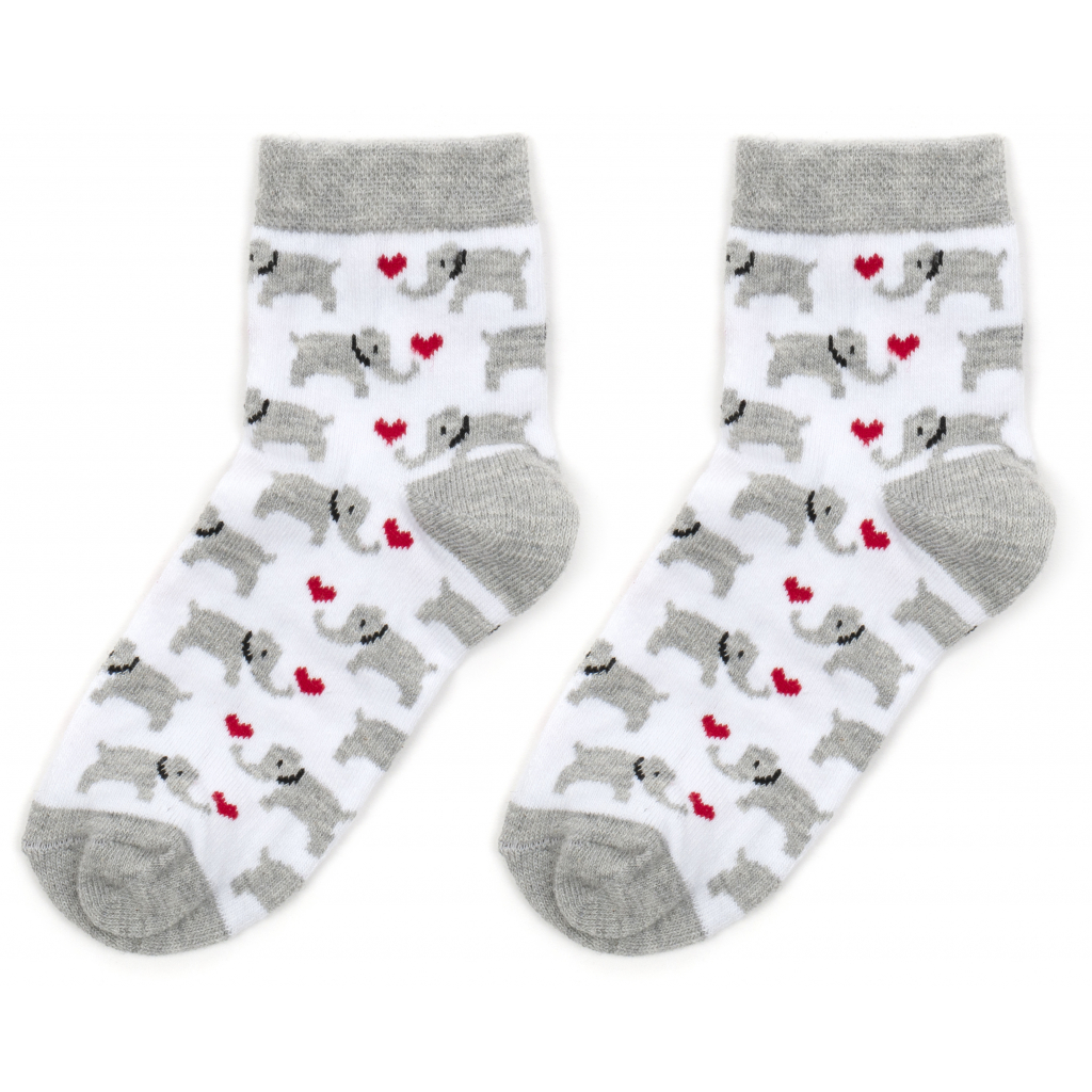 Шкарпетки дитячі UCS Socks зі слониками (M0C0101-2116-1B-white) зображення 3