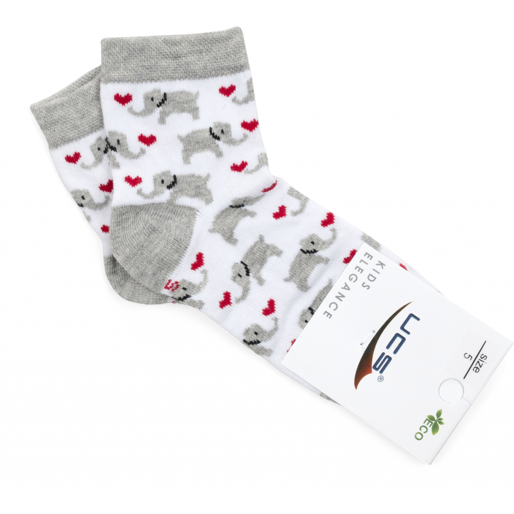 Носки детские UCS Socks со слониками (M0C0101-2116-1B-white)