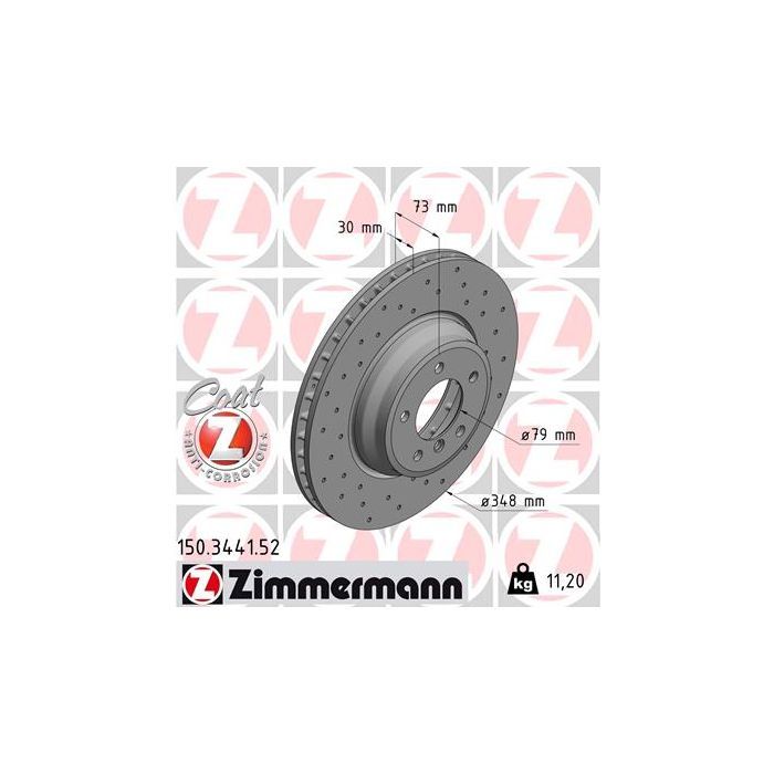 Тормозной диск ZIMMERMANN 150.3441.52