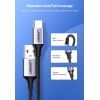 Дата кабель USB 2.0 AM to USB-C 1.5m US288 Aluminum Braid (Black) Ugreen (60127) изображение 6