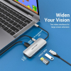 Концентратор Vention USB3.1 Type-C --> HDMI/VGA/USB 3.0x3/PD 100W Hub 6-in-1 (TOIHB) зображення 4