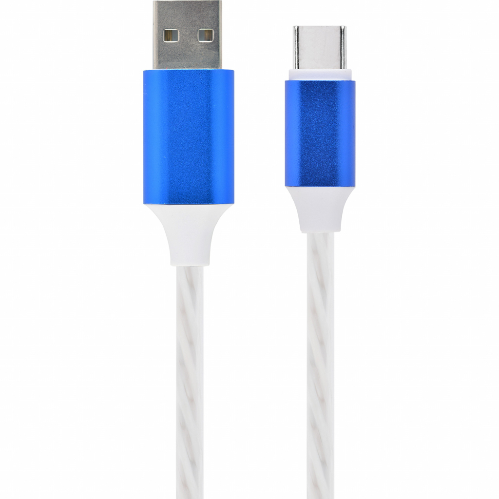 Дата кабель USB 2.0 AM to Type-C 1.0m 2A Cablexpert (CC-USB-CMLED-1M) зображення 3