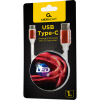 Дата кабель USB 2.0 AM to Type-C 1.0m 2A Cablexpert (CC-USB-CMLED-1M) изображение 4