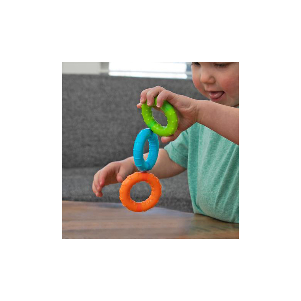 Розвиваюча іграшка Fat Brain Toys тактильна Магнітні кільця SillyRings 3 шт (F269ML) зображення 5