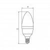 Лампочка EUROELECTRIC LED CL 6W E14 4000K 220V (LED-CL-06144(EE)) изображение 3