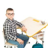 Парта зі стільцем Sector Сопрано жовтий трансформер (Сопрано жовтий)