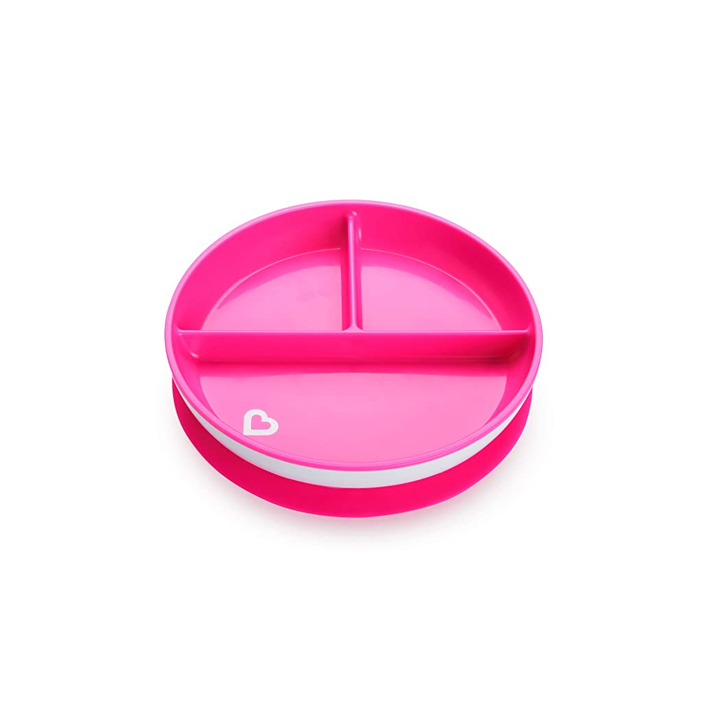 Набір дитячого посуду Munchkin тарілка секційна на присосці рожева (27160.02) зображення 2