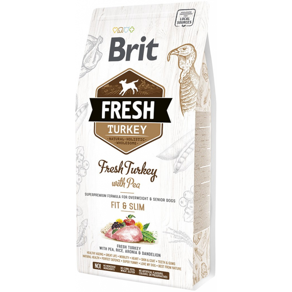 Сухой корм для собак Brit Fresh Turkey/Pea Light Fit and Slim Adult 12 кг (8595602530793)