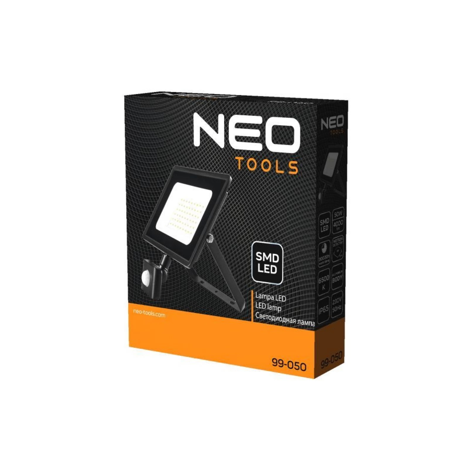Прожектор Neo Tools алюміній, 220 В, 50Вт, 4000 люмен, SMD LED, кабель 0.15 м бе (99-050) зображення 4