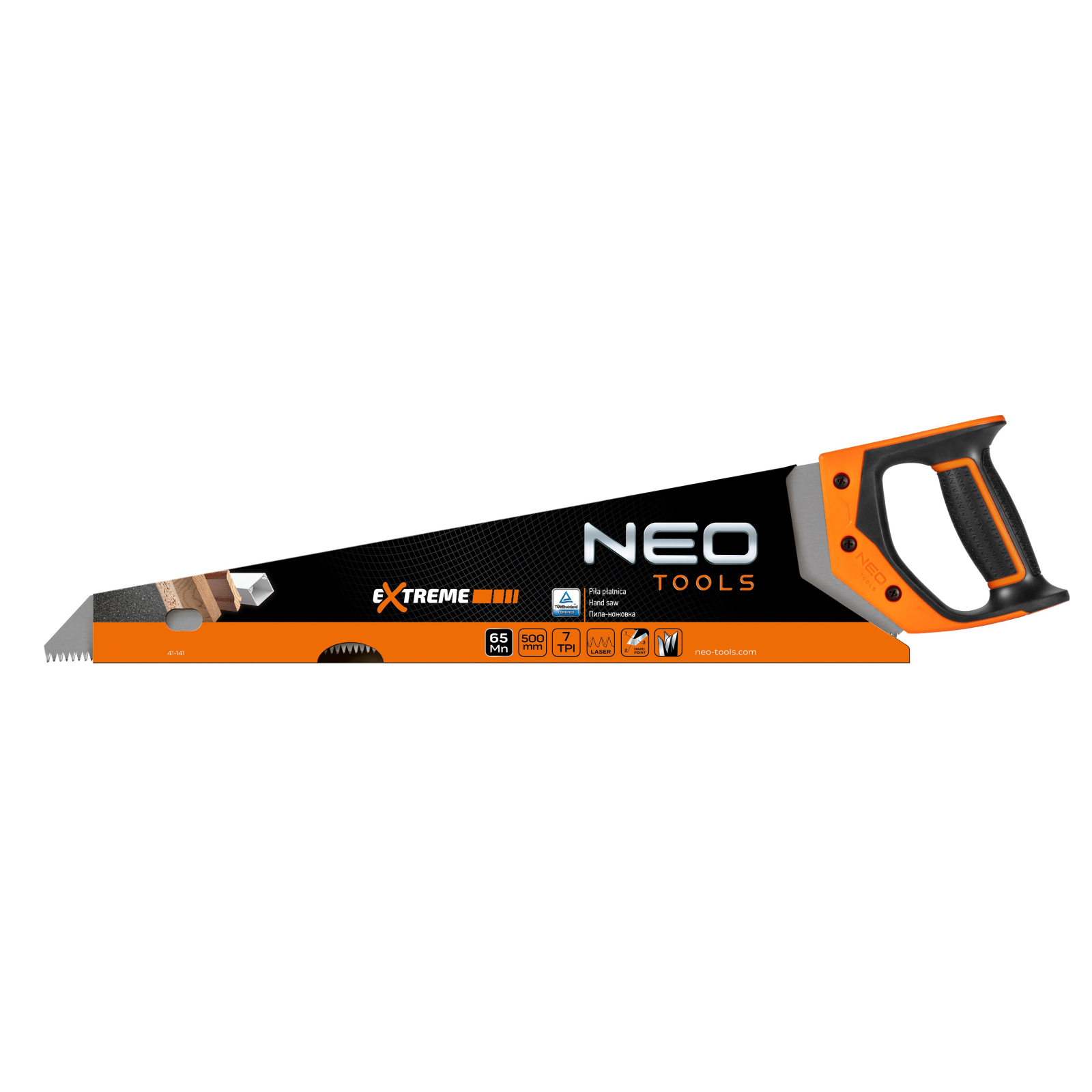 Ножовка Neo Tools по дереву, Extreme, 450 мм, 7TPI (41-136) изображение 3