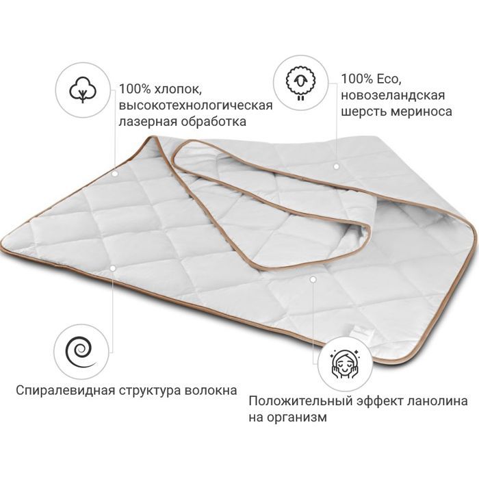Ковдра MirSon вовняна Екстра Преміум 027 зима 200x220 см (2200000004451) зображення 2