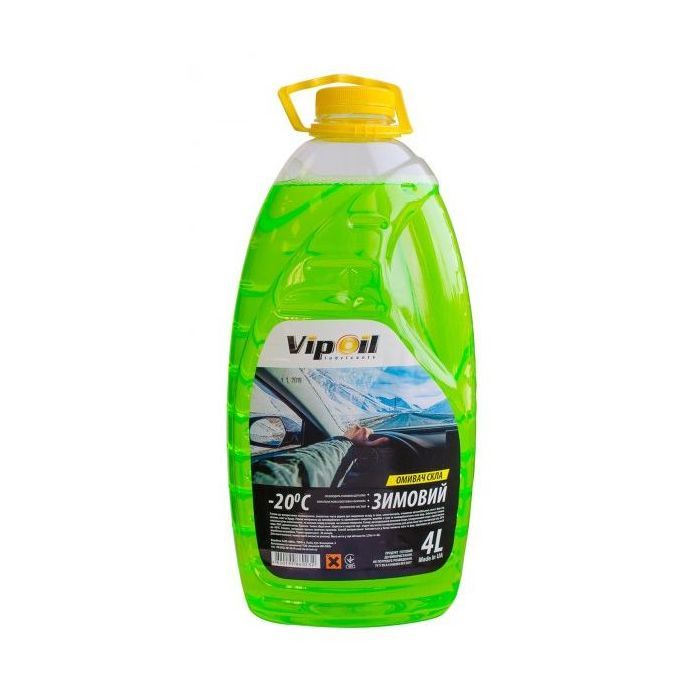 Омивач автомобільний VIPOIL -20 Яблуко 4л (0340350)