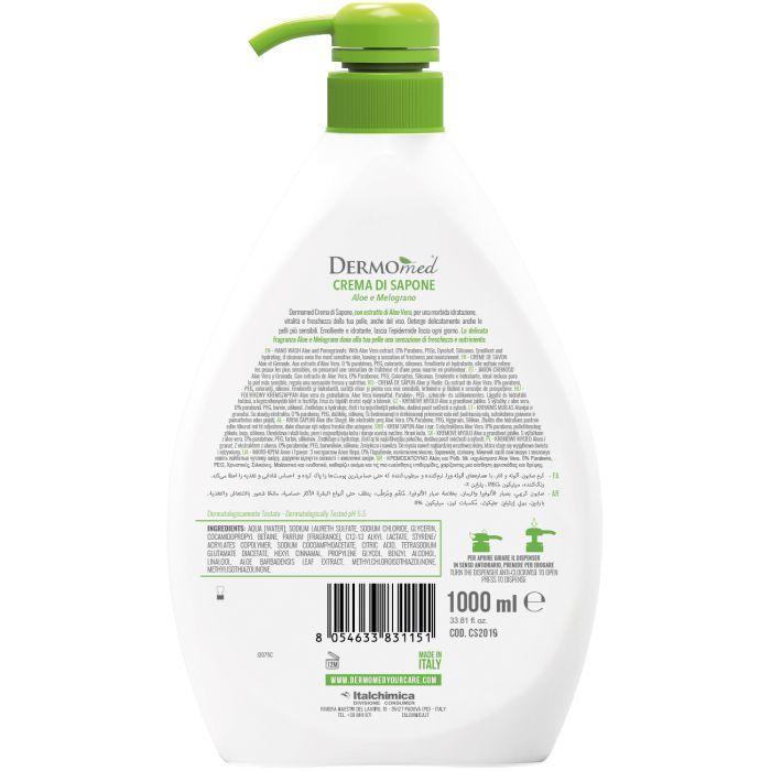 Рідке мило DermoMed Алое та гранат 1000 мл (8054633831151) зображення 2
