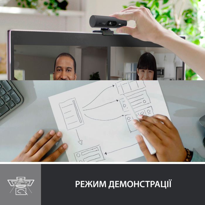 Веб-камера Logitech Brio 505 for Business Graphite (960-001459) изображение 8