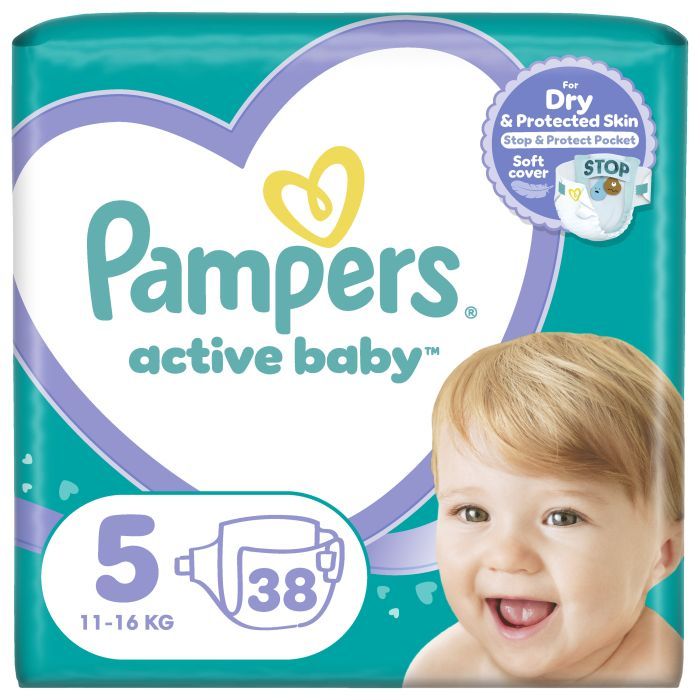 Подгузники Pampers Active Baby Размер 5 (11-16 кг) 38 шт (8006540207796)