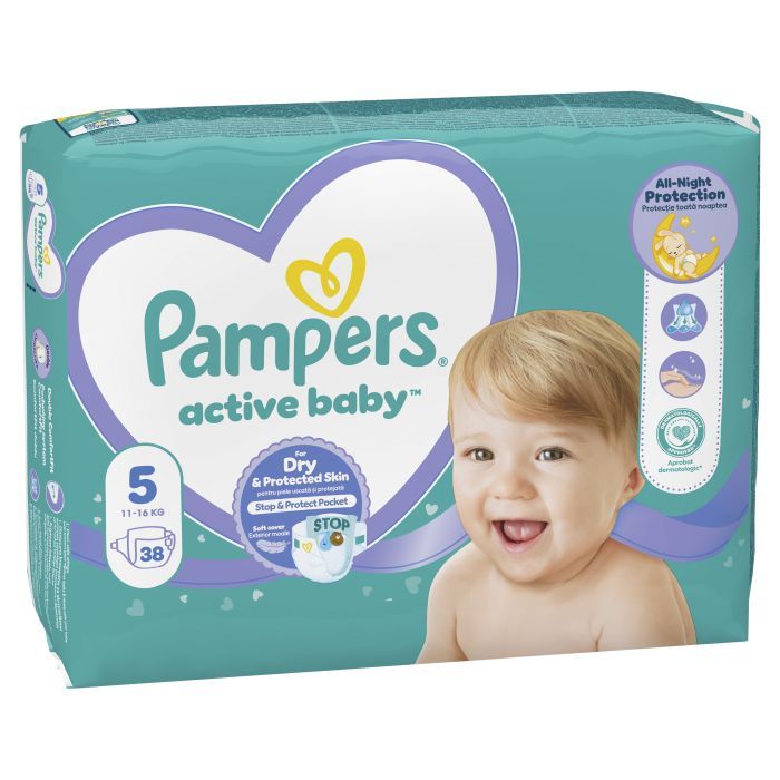 Подгузники Pampers Active Baby Размер 5 (11-16 кг) 38 шт (8006540207796) изображение 2