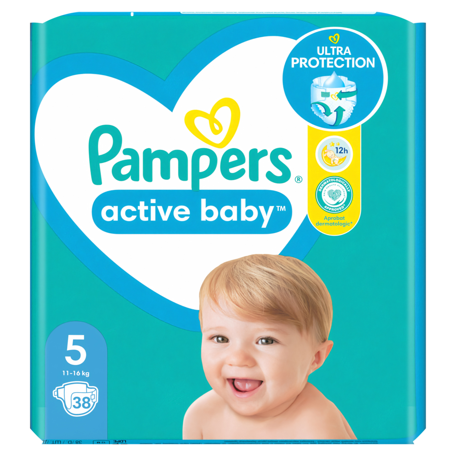 Подгузники Pampers Active Baby Junior Размер 5 (11-16 кг), 60 шт. (8001090948410) изображение 2