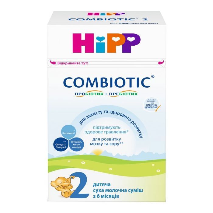Детская смесь HiPP Combiotic 2 для последующего кормления 500 г (9062300138761)