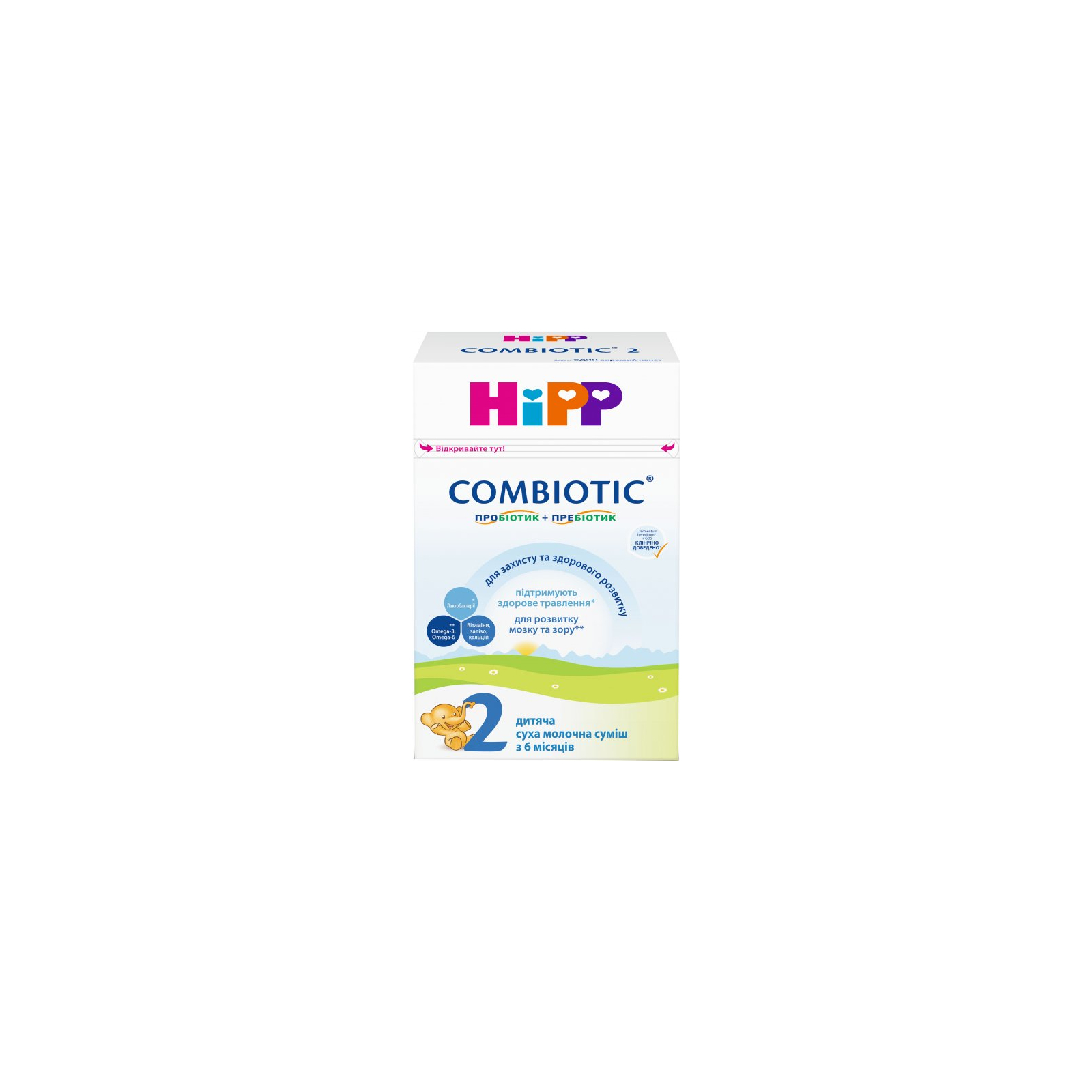 Детская смесь HiPP Combiotic 2 для последующего кормления 500 г (9062300138761)