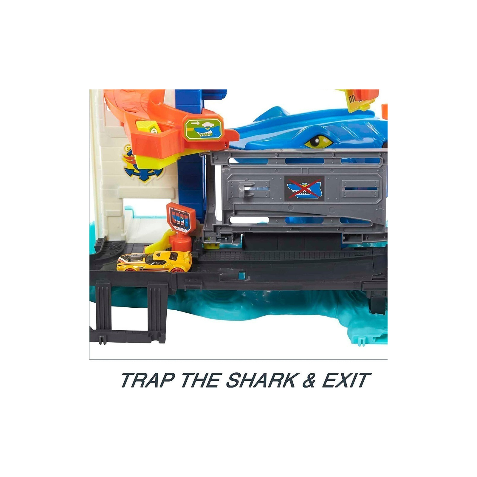 Автотрек Hot Wheels Бегство от лютой акулы (HDP06) изображение 6