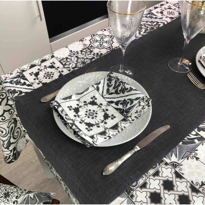 Доріжка на стіл Прованс Black Milan 120х40 (4823093434561) зображення 3