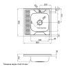 Мойка кухонная Kroner Dekor-6060R 06160 (CV022813) изображение 2