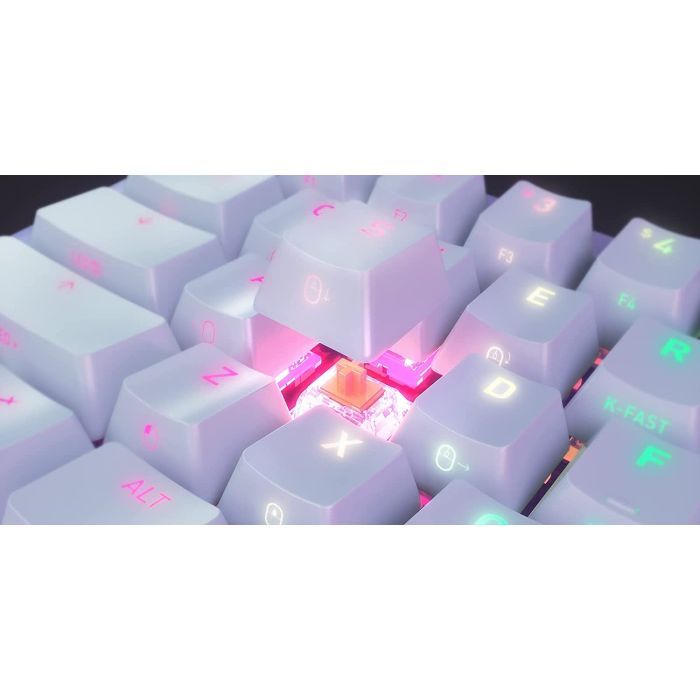 Клавиатура Xtrfy K5 68 keys Kailh Red Hot-swap RGB UA White (K5-RGB-CPT-TPWHITE-R-UKR) изображение 4