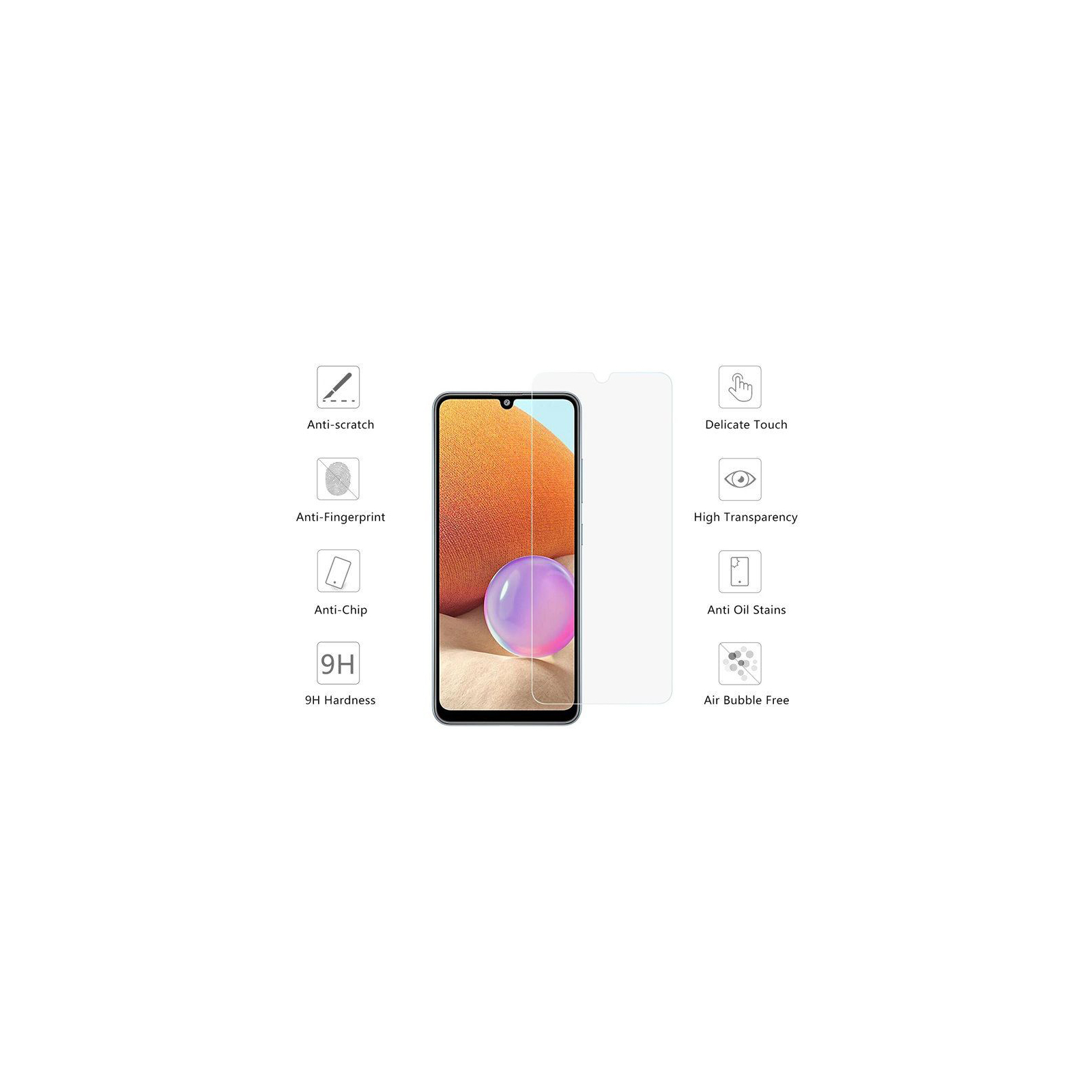 Стекло защитное Drobak Samsung Galaxy A32 4G (474719) изображение 2