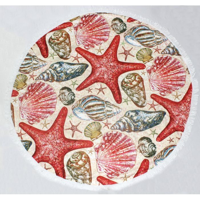 Полотенце MirSon пляжное №5078 Summer Time Seashells 150x150 см (2200003947885) изображение 2