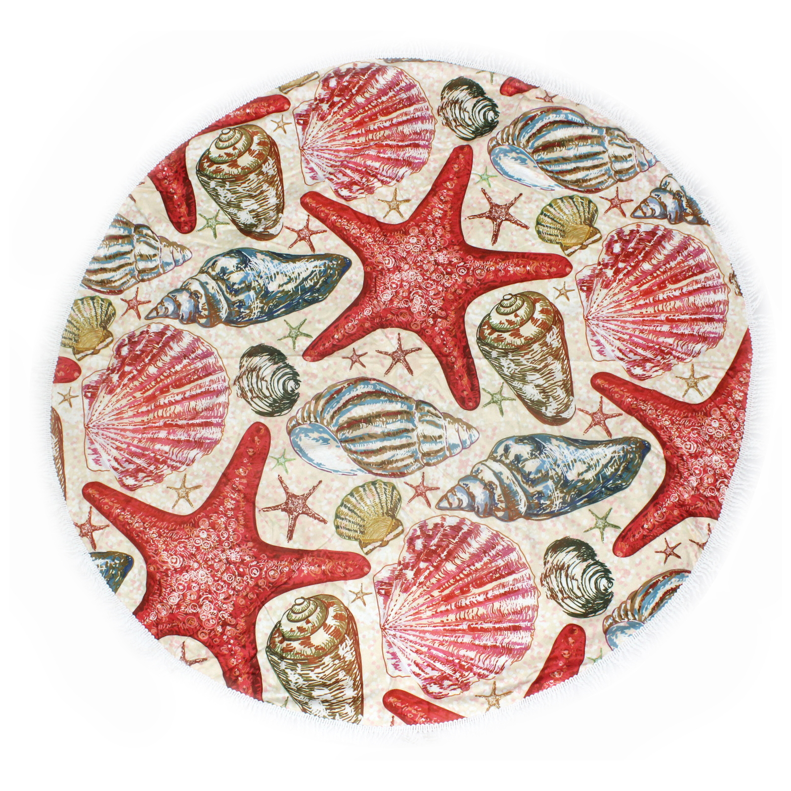Рушник MirSon пляжний №5078 Summer Time Seashells 150x150 см (2200003947885)