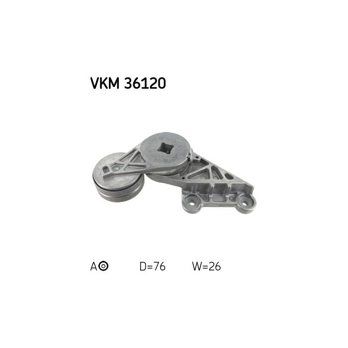 Натягувач ременя з роликом SKF VKM 36120