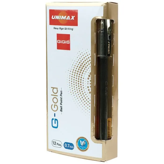 Ручка шариковая Unimax G-Gold, черная (UX-139-01) изображение 3