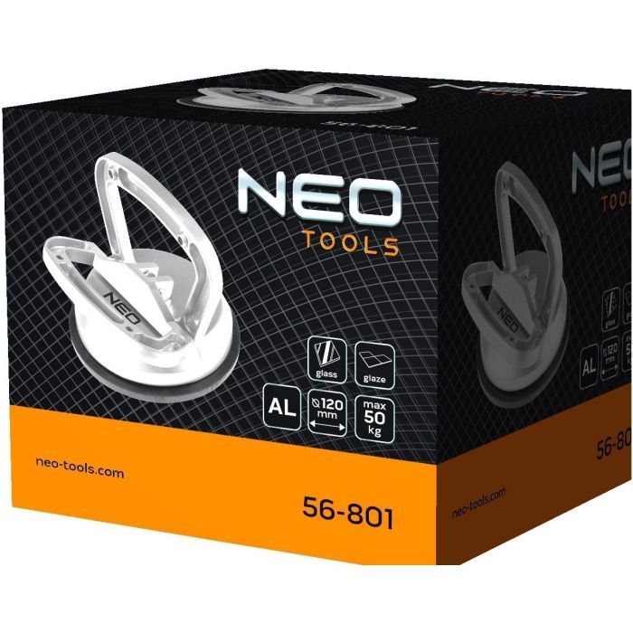 Присоска Neo Tools одинарная, алюминиевая, 120 мм, 50кг (56-801) изображение 3