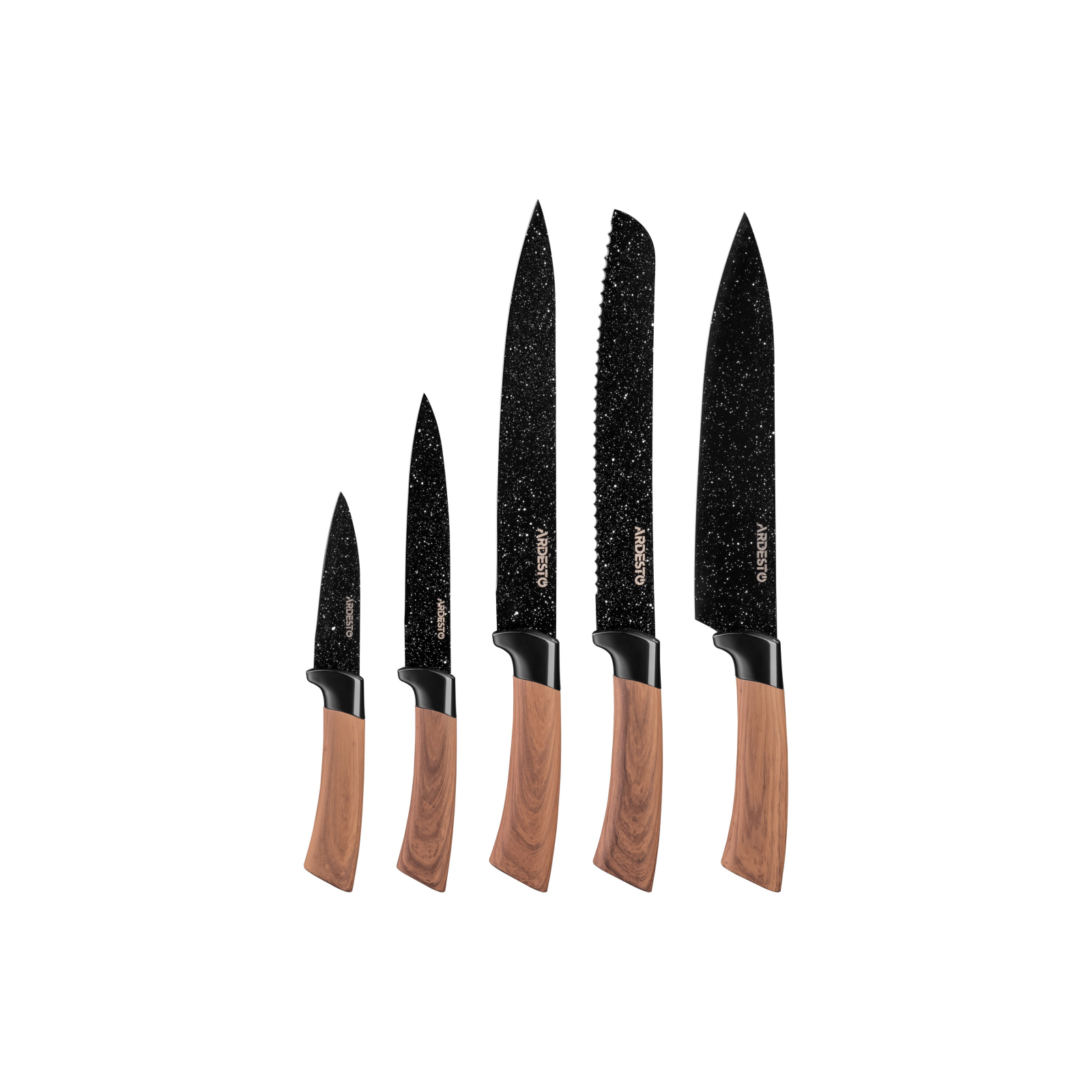 Набор ножей Ardesto Midori 5 предм Black (AR2105BWD)