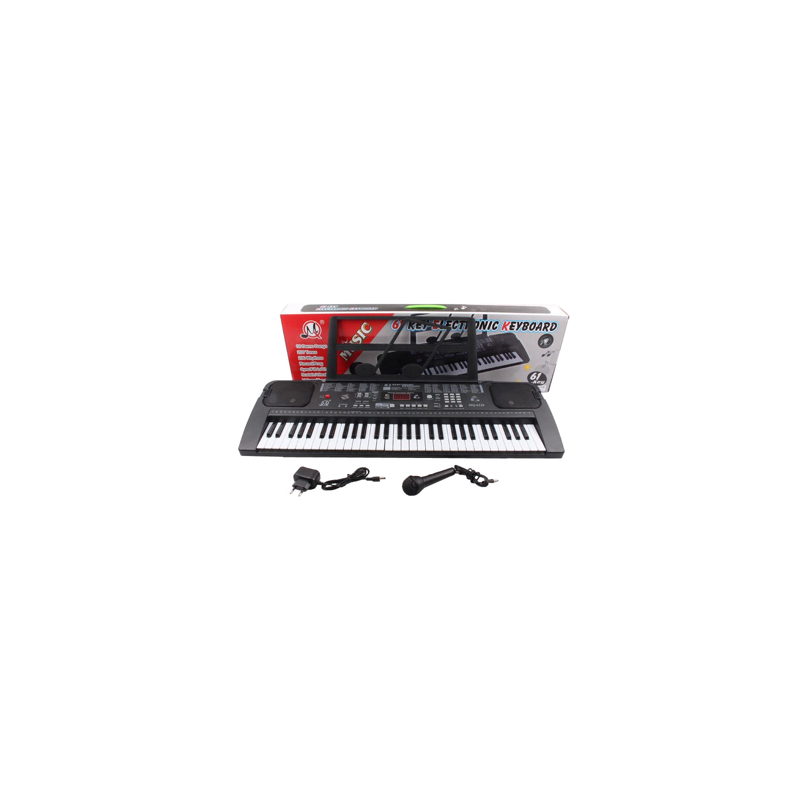 Музыкальная игрушка MQ Синтезатор с микрофоном, 61 клавиша (MQ6129)