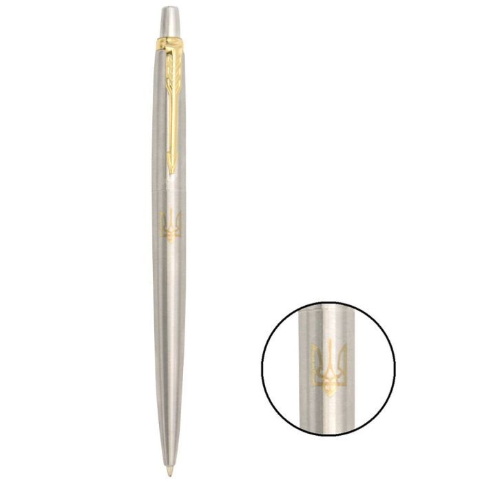 Ручка кулькова Parker JOTTER 17 UKRAINE SS GT BP Тризуб золотий (16032_T001g) зображення 2