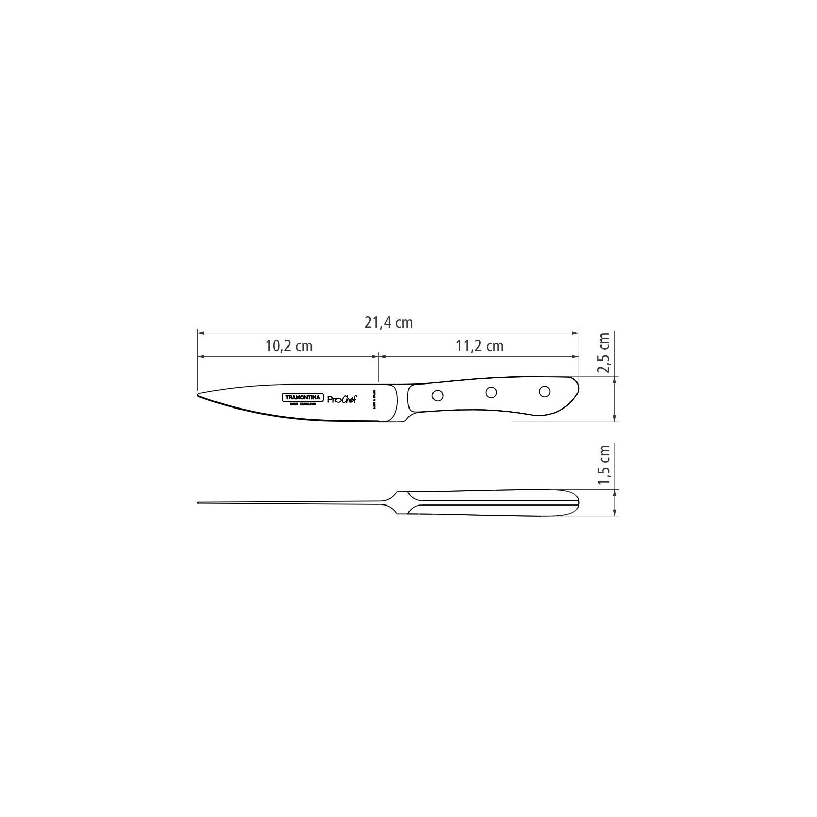 Кухонный нож Tramontina Prochef 102 мм (24160/004) изображение 3
