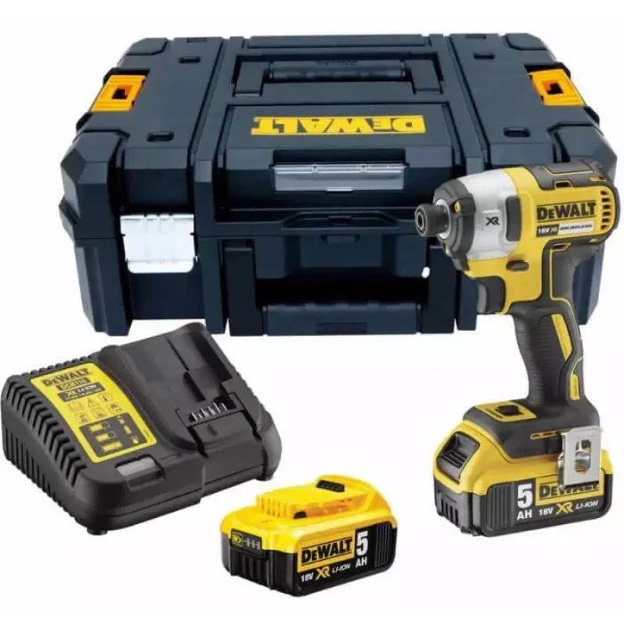 Шуруповерт DeWALT 18V XR Li-Ion, 2x5Ah, бесщеточный, 205 Нм, 3250 об/мин, кейс (DCF887P2) изображение 3