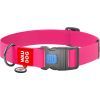 Ошейник для животных WAUDOG Waterproof с QR паспортом пластиковый фастекс XXL розовый (25117)