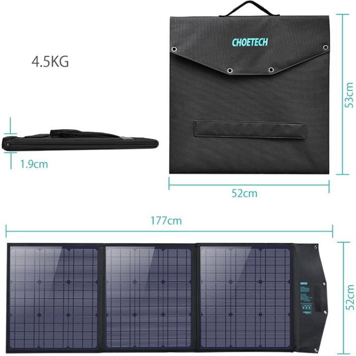 Портативная солнечная панель Choetech 120W (SC008) изображение 5