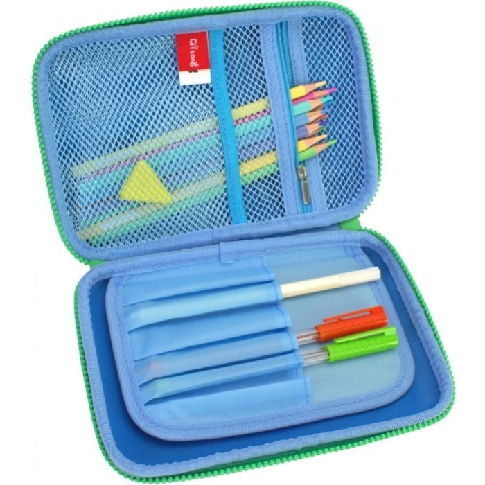 Пенал Cool For School 1 відділення з органайзером синій (QT-5622-Blue) зображення 2