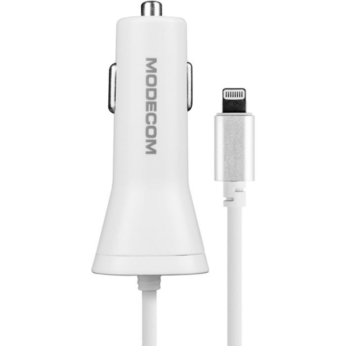 Зарядное устройство Modecom 1xUSB 2.4A + cable Lightning Royal KULL-03 white (ZT-MC-KULL-03) изображение 3