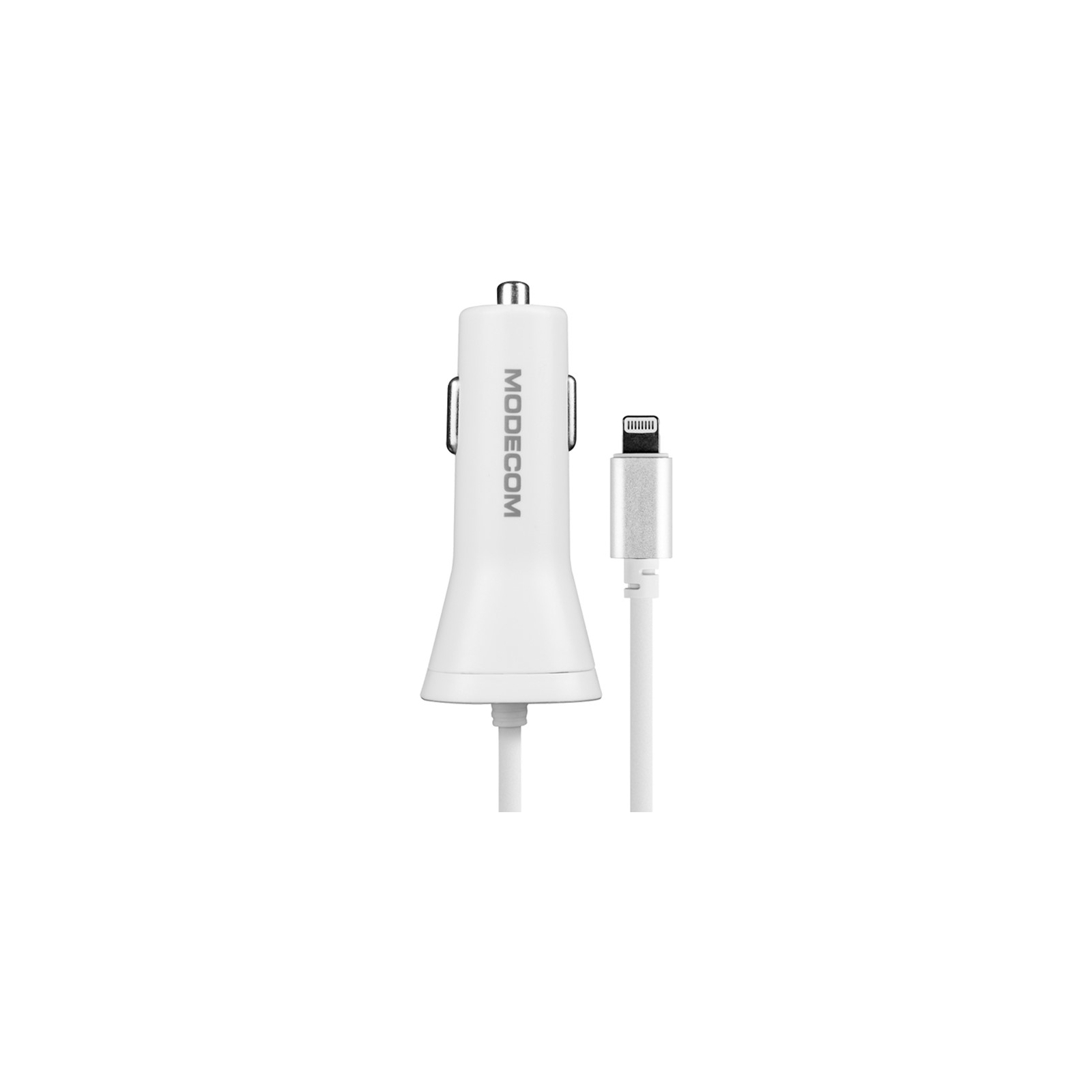 Зарядное устройство Modecom 1xUSB 2.4A + cable Lightning Royal KULL-03 white (ZT-MC-KULL-03) изображение 3