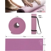 Коврик для йоги PowerPlay 4010 PVC Yoga Mat 173 x 61 x 0.6 см Рожевий (PP_4010_Rose_(173*0,6)) изображение 8