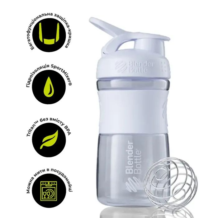 Шейкер спортивный BlenderBottle SportMixer 20oz/590ml Moss Green (SM 20oz Moss Green) изображение 5