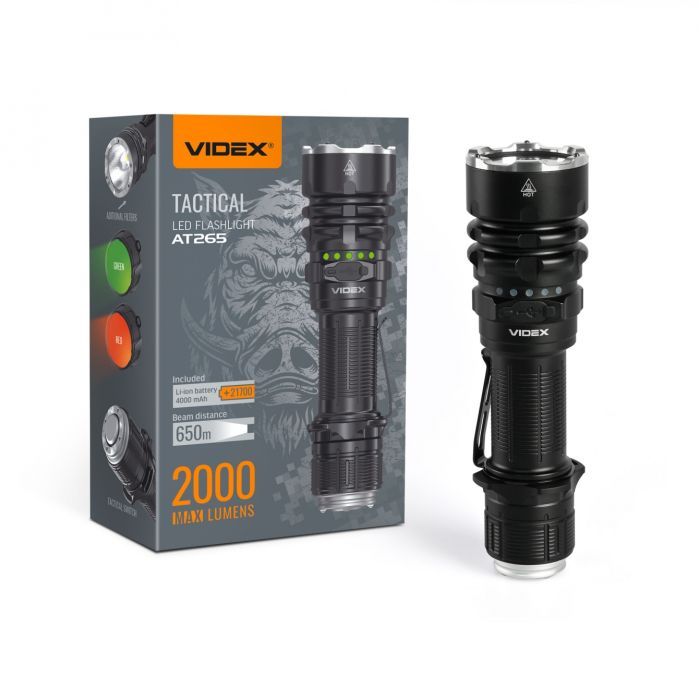 Фонарь Videx Тактичний 2000Lm 6500K (VLF-AT265)